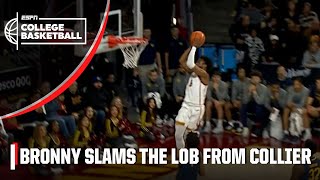 Bronny James throws down the alleyoop 🔥  ESPN College Basketball [upl. by Wixted509]