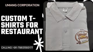 Collar Promotional Tshirt for restaurant  Uniform for restaurant staff  Custom Catering Tshirt [upl. by Perkin]