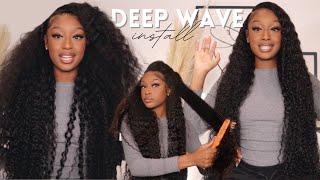 MUST HAVE 30quot DEEP WAVE HD CURLY WIG INSTALL  ALIPEARL HAIR [upl. by Nylde]