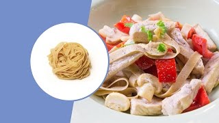 Tagliatelle Met Varkensfilet Champignons en Paprika  Diner  Koolhydraatarm Recept  Protiplan [upl. by Modla]