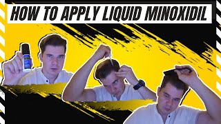 How to Apply liquid Minoxidil to Regrow Your Hair  Tutorial [upl. by Pejsach]