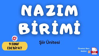 Nazım Birimi Dize Beyit Dörtlük  9Sınıf Edebiyat Şiir Ünitesi  Deniz Hoca  PDF🗒️ [upl. by Valdes]