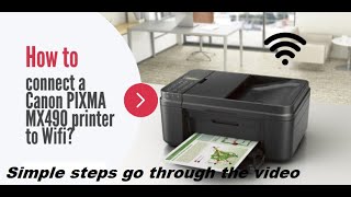 How to connect canon pixma mx490494 printer wifi to mobile [upl. by Amend529]