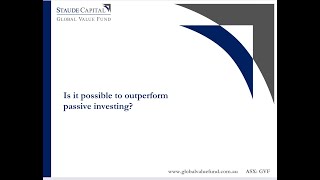 Passive vs Active Investment Debate [upl. by Aletsirc]