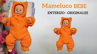 Ropas Originales y únicas para BEBE REBORN a Dos Agujas – Mameluco Enterizo con Orejitas para Bebe [upl. by Aicele]