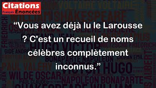 Vous avez déjà lu le Larousse  Cest un recueil de noms célèbres complètement inconnus [upl. by Ttenna]