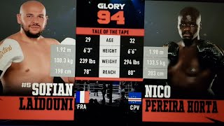 SOFIAN LAIDOUNI VS HORTA FIGHT  GLORY 94 ANTWERP BELGIUM review [upl. by Cyprio74]