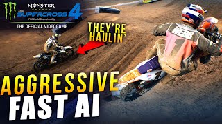 Monster Energy Supercross 4  Fast amp Aggressive AI  Atlanta Supercross Gameplay [upl. by Connors]