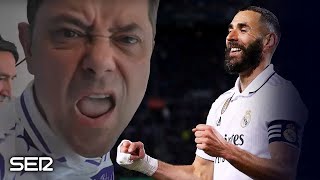 ¡TOMÁS QUE LA MESA NO TIENE CULPA Así celebra Roncero el Barcelona 0  4 Real Madrid de Copa [upl. by Arocal750]