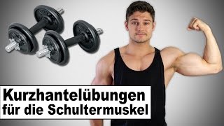 Schultertraining 3 wichtige Kurzhantel Übungen  effektives Fitness Training zuhause [upl. by Ferdinand]