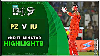 PESHAWAR ZALMI vs ISLAMABAD United Match Highlights  PSL 2nd QUALIFIER MATCH  PZ VS IU [upl. by Ahsitel]