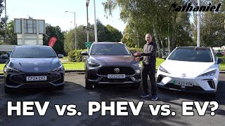 HEV vs PHEV vs EV – Whats the Difference  Nathaniel MG [upl. by Lefton]