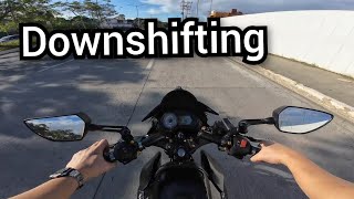 Downshifting  Manual Motorcycle Basic Tutorial  RouserNS125 [upl. by Wittenburg]