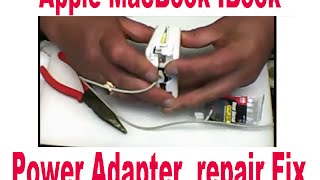 DIY Apple Portable Power Adapter MacBook IBook Charger repair Fix [upl. by Aned]