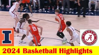 25 Illinois vs 8 Alabama Basketball Game Highlights 11 20 2024 [upl. by Aerdnu69]