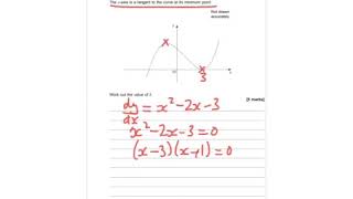 AQA Further Maths GCSE 2016 Paper 1 Q17  Turning Points [upl. by Livvi]