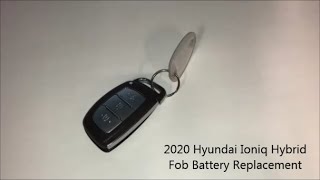 2020 Hyundai Ioniq Hybrid Fob Battery Replacement [upl. by Lowis]