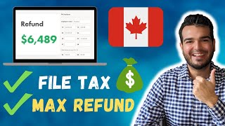 HOW TO FILE TAX RETURN ONLINE CANADA  STEP BY STEP GUIDE [upl. by Jasmine]