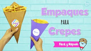 Como hacer empaques para crepas o crepes 🥞  Partypop DIY🎉 [upl. by Enrak]