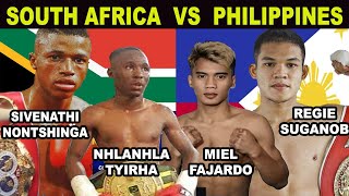 MIEL FAJARDO AT REGIE SUGANOB LALABAN SA SOUTH AFRICA  SUGANOB VS NONTSHINGA IBF WORLD TITLE FIGHT [upl. by Alic]