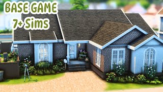 BASE GAME Family Home 🏡  Sims 4 Speed Build [upl. by Woolson]