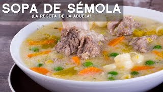 SOPA DE SÉMOLA  COMIDA PERUANA  RECETA DE ACOMERPE [upl. by Yldarb]