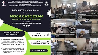 Mock gate exam  IETE Student Forum  Electronics  diems gate [upl. by Seidule]