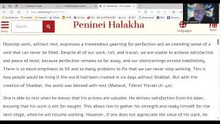 Peninei Halacha – Laws of Shabbat – Introduction [upl. by Suu]