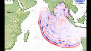 Numerical simulation of tsunami propagation for December 26 2004 [upl. by Elon]