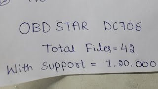 OBDSTAR DC706 TOTAL FILES 42 WITH SUPPORT [upl. by Delilah497]