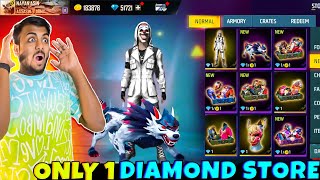 Free Fire Only 1 Diamond Store 😱 All Emotes amp Bundles Only In 1 Diamonds 😨  Garena Free Fire [upl. by Leund623]