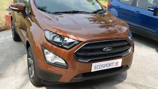 2018 Ford Ecosport S Ecosport Signature walkaround in Hindi  MotorOctane [upl. by Neelasor]