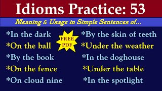 Idioms  Meaning with Examples  English Made Easy  phrasalverbs fluentenglish idiomsandphrases [upl. by Toms879]