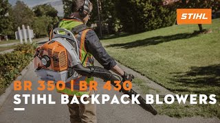 STIHL BR 350 and BR 430 Backpack Blower  Features and Benefits [upl. by Aissila]