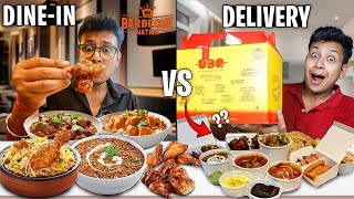 BARBEQUE NATION DINE IN VS TAKEAWAY COMPARISON  Starter Main Course amp Deserts Battle  Mukbang [upl. by Prescott574]