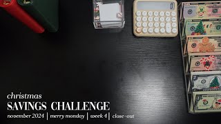 Mini Merry Monday🎄  Christmas Savings Challenge  Cozy November 2024  Monthly Closeout [upl. by Vittorio316]