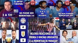 PRENSA E HINCHAS URUGUAYOS ANTES Y DESPUÉS DE LA REMONTADA DE PARAGUAY 43 URUGUAY REACCIONES ÉPICAS [upl. by Auqinimod]