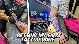 Getting My First Tattoo At 18💉 Worst Pain Experience [upl. by Corrina]