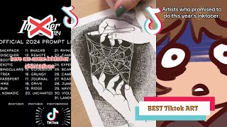 💿Tiktok art compilation💿  Tiktok arts  1 INKTOBER [upl. by Balf926]