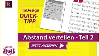 Abstand verteilen – Teil 2  InDesign QUICKTIPP [upl. by Tybie]