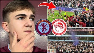 OLYMPIACOS FANS GO MENTAL AS VILLA LOSE IN SEMIS In Aston Villa vs Olympiacos [upl. by Atsugua]