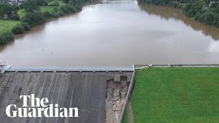 Dam at Whaley Bridge in Peak District threatens to burst [upl. by Ahsinauj]