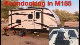 Boondocking in Mallard M185 [upl. by Aihtibat446]