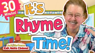 Its Rhyme Time  30 MINUTES of Fun Rhyming Songs for Kids  Jack Hartmann [upl. by Salina279]