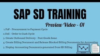 SAP SD Training 01  P2P Cycle  O2C Cycle  Quantity Contract  Sales Order  Delivery  Billing [upl. by Alfonso]