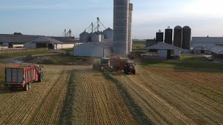 Filling New 132 FOOT Silo  Spring Harvest Part 1 [upl. by Cynth]