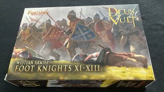 Fireforge Deus Vult Western Foot Knights Unboxing [upl. by Rehctelf]