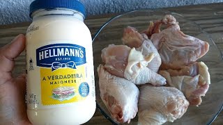 coxa e sobrecoxa de frango com maionese assada na Airfryer  receitas simples tudogostoso [upl. by Miahc]