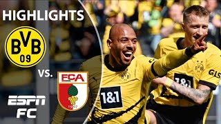 Borussia Dortmund vs FC Augsburg  Bundesliga Highlights  ESPN FC [upl. by Zabrine]