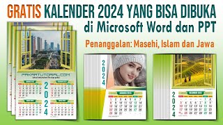 Cara Mudah Membuat Kalender Tahun 2024 di PowerPoint  Kalender Pribadi yang Cantik [upl. by Siri]